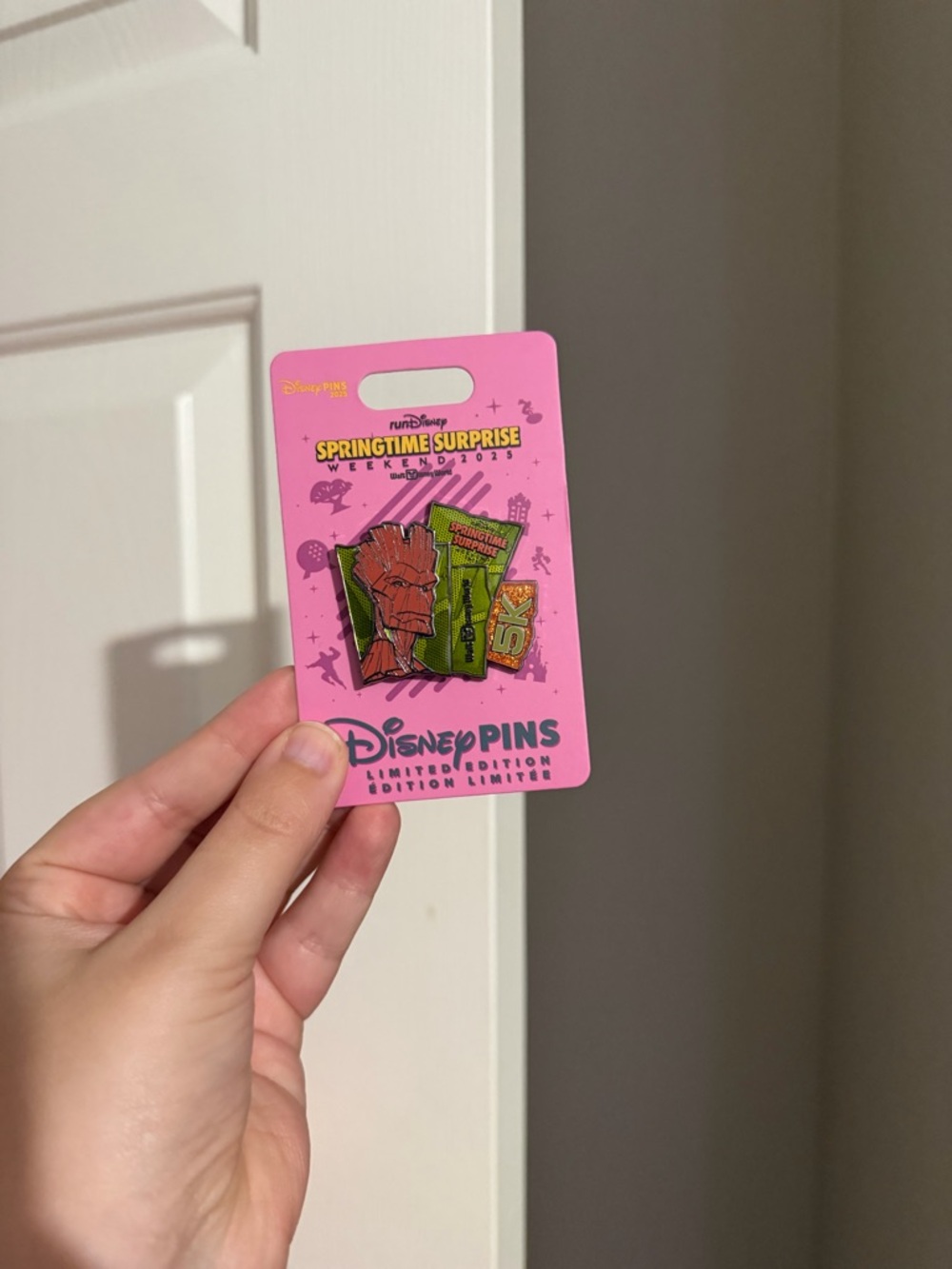 Disney Pink Backer Card with Black Mickey Pin Backs